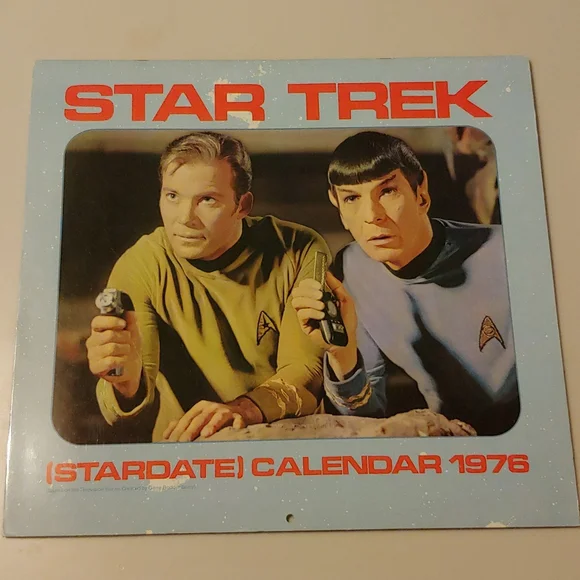 Vtg Star Trek 1976 Calendar (=2032)
