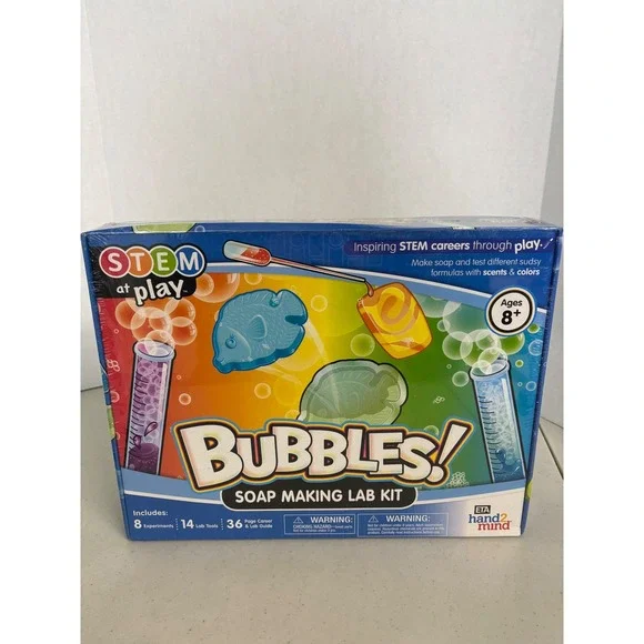STEM at Play Bubbles Soap‎ Making Lab Kit ETA hand2mind 85668 New Sealed Ages 8+