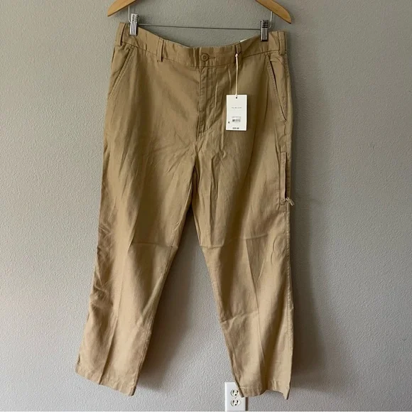 Free Assembly Mens Drawstring Chino Beige Size 34x30