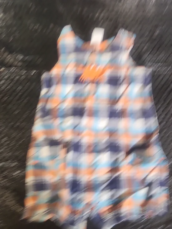 Carter's Plaid Tank Dress with Orange Crab Applique