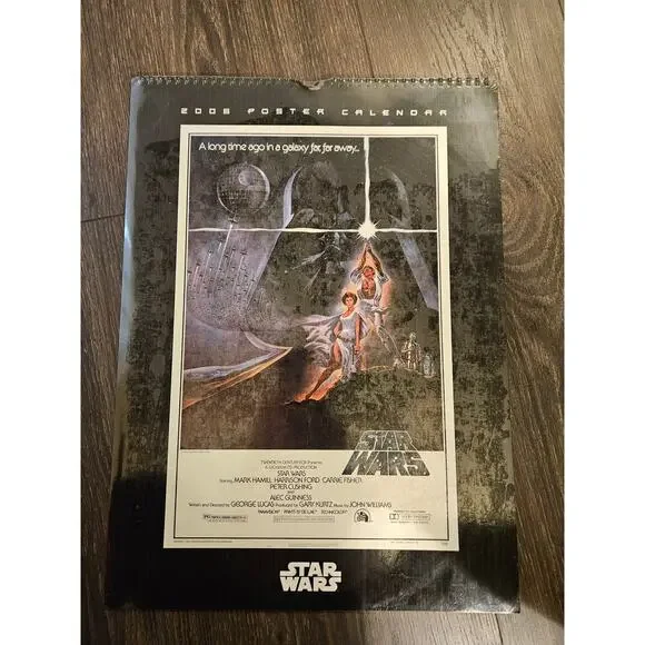 Star Wars 2006 Poster Calender New Old Stock