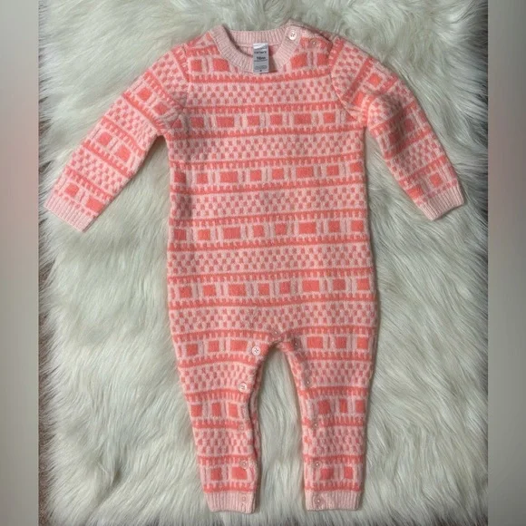 Carter’s Baby Girls Thick Sweater Knit Cozy Warm Jumpsuit