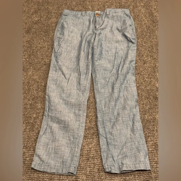 Gap 100% cotton denim colored summer work pants women’s sz 2 girlfriend khaki
