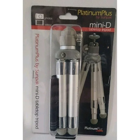 SUNPAK Platinum Plus Mini-D Tabletop Tripod for Digital Cameras – New