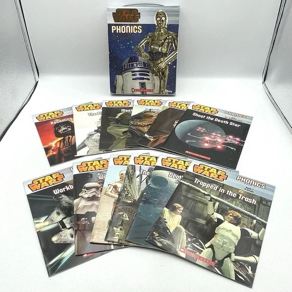 Star Wars Phonics Pack 2 Scholastic 2015 Complete Set 10 Books 2 Workbooks New