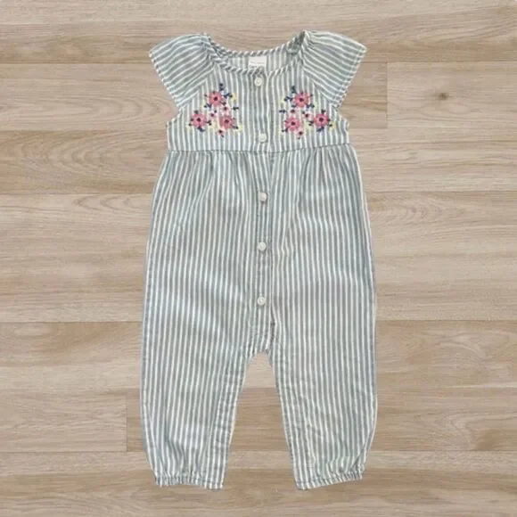 Baby Girl‎ Carter's Embroidered Jumpsuit 6 months