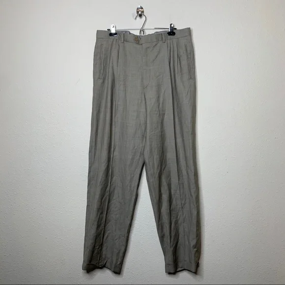 Chiavari Beige Wool Dress Trouser Pants