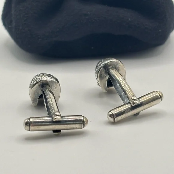 Vintage Sterling Silver Skull Cufflinks