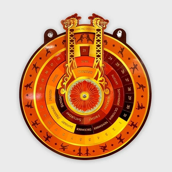 Avatar the Last Airbender Sun Warriors Summer Solstice Perpetual Calendar
