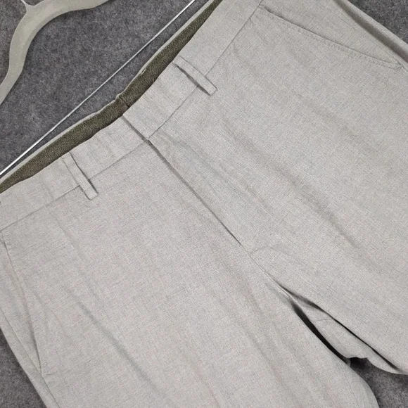 J.Crew Bowery Slim Fit Dress Pants Mens 36x32 Heather Gray Textured Trousers