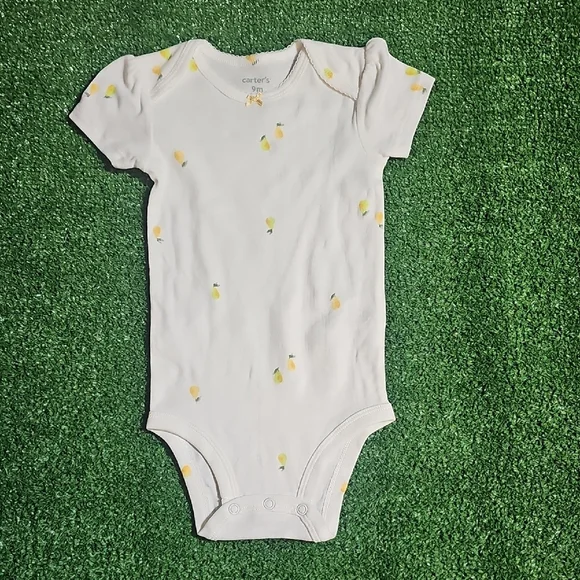 Carter's White Bodysuit with Yellow Accents