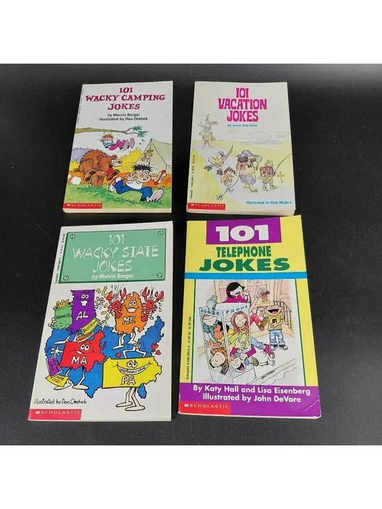 Vintage 101 Jokes Books Lot 4 Melvin Berger Scholastic Paperback 1980s Humor