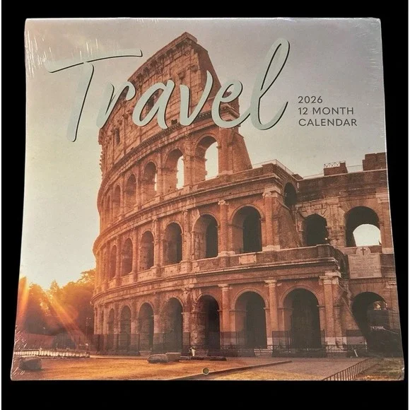 2026 12-Months Hanging Wall Calendar TRAVEL 12 Month 12