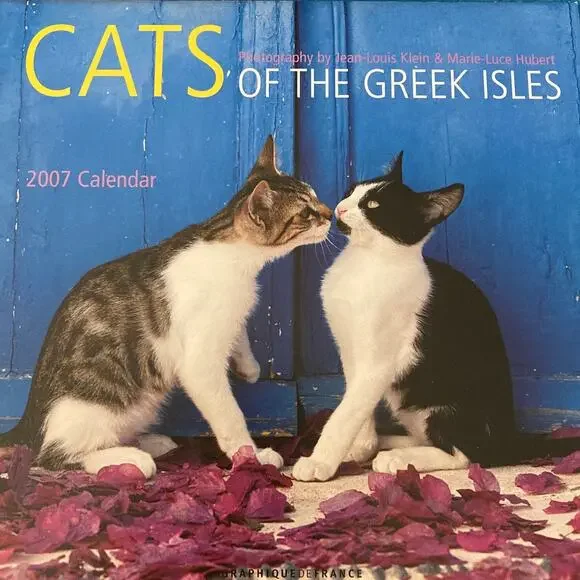Cats of the Greek Isles Mini Calendar ISBN #0767142438 (2007) EUC