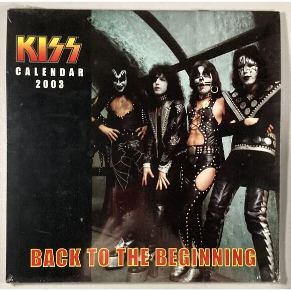 KISS Calendar Back to the Beginning 2003 (SEALED) Paul, Gene Simmons, Ace, Peter