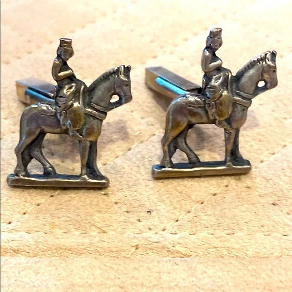 Equestrian Silver Cufflinks