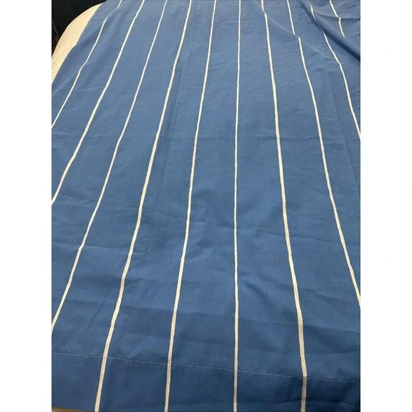Vtg Marimekko Dan River Twin Flat Sheet Only Blue With White Stripes‎ 67