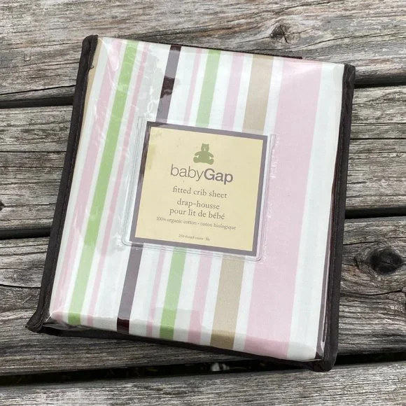 Baby GAP Organic Cotton Stripes Fitted Crib Sheet
