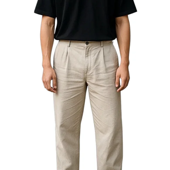 Men's Claiborne Line Trouser Pants In Natural Size 34x30