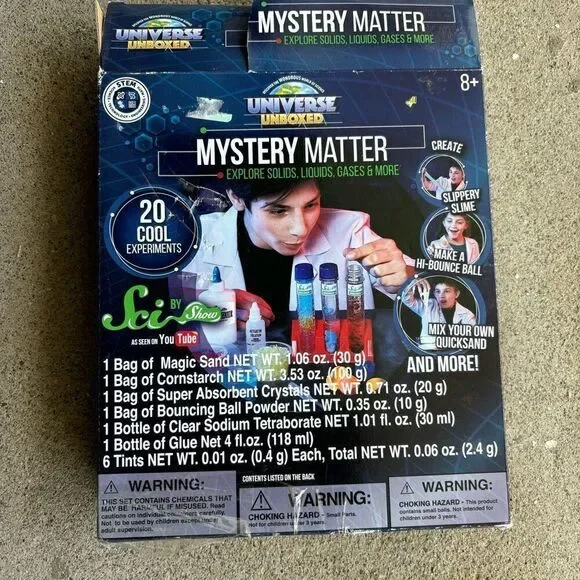 Universe Unboxed Mystery Matter Science Kit-Open Box-Complete