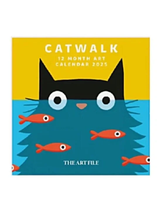 Out of Print- Old 2025 Calendar for Framing or Art! Catwalk, Cat lovers!