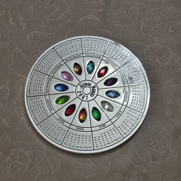 Neiman Marcus Gemstone Calendar Wheel Paperweight 2007 Collector Gift New NIB
