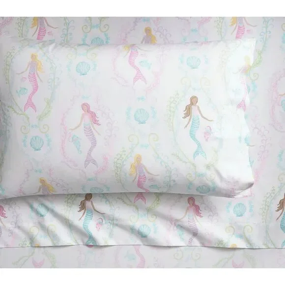Pottery Barn Kids Bailey Mermaid Twin Sheets