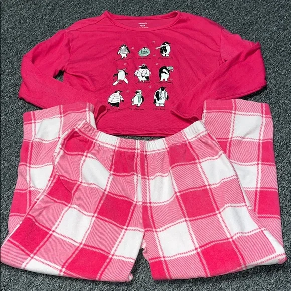 Carters Girls Penguin Pajama Set