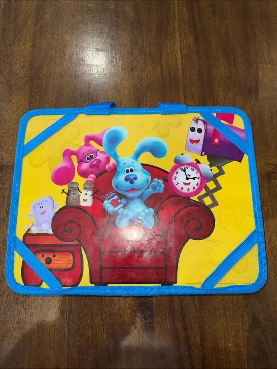 Blues Clues Lap Desk 13 x 10 Cushion Back with zipper pouch Blue Magenta