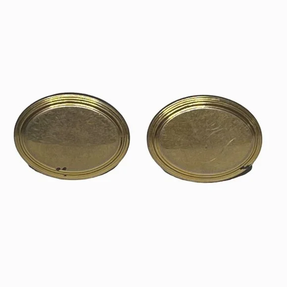 Vintage Gold-Tone Correct Quality Oval Cufflinks