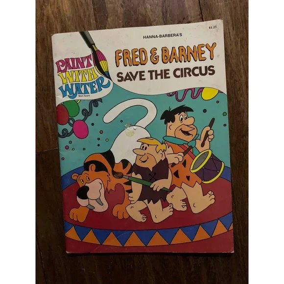 Hanna Barbera Fred Barney Save The Circus Paint‎ With Water Book Non Toxic