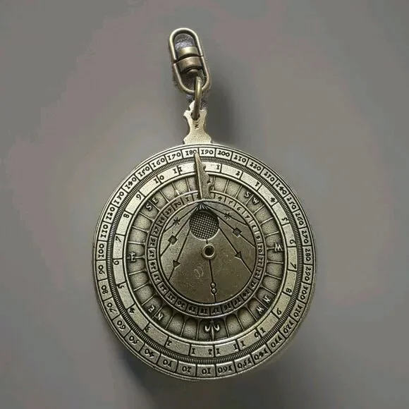Brass Navigation Dial Tide Night Astrological(?) Calendar Pocket Carry EUC