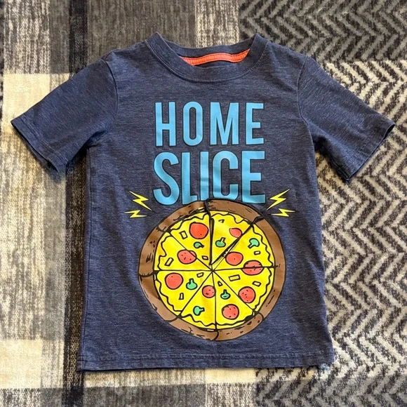 🦋Carter's Navy 'Home Slice' Pizza Tee
