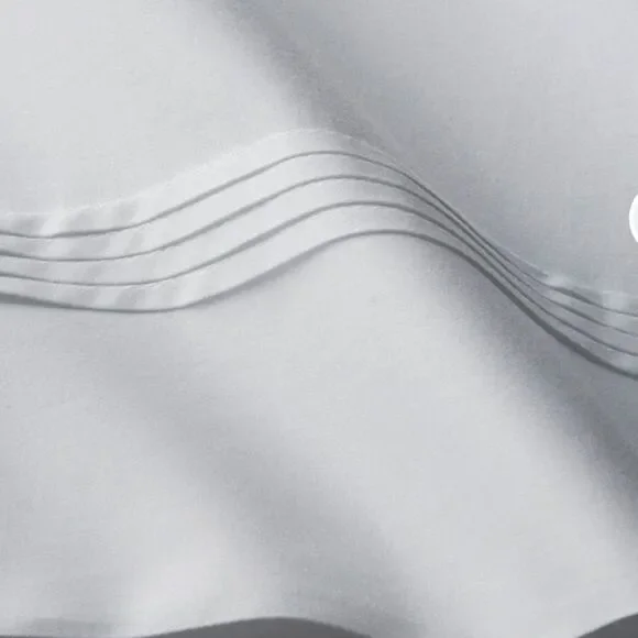 The Company Store Legends Egyptian Cotton Sateen King Flat Sheet in Silver. NWT