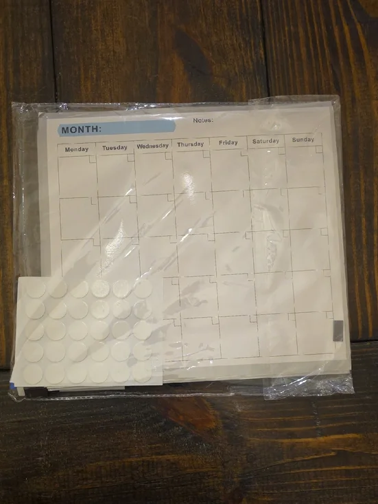 Blank Monthly Calendar Desk Pad - White