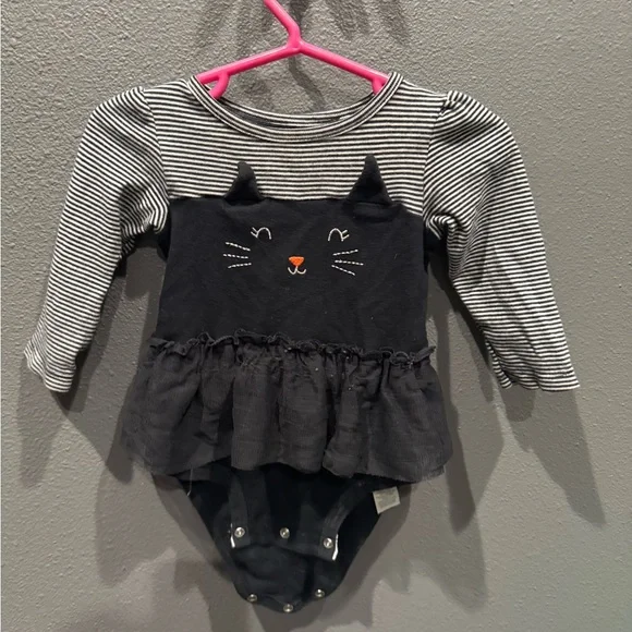 Carter's Black and White Cat Bodysuit
