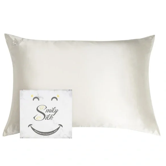 NWT Smily Silk Pillowcase - 100% Pure Mulberry Silk - 22Momme Highest Grade 6A