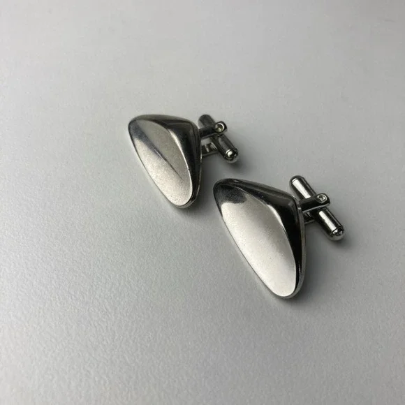Vintage Antique‎ Abstract Triangle Metal Cufflinks