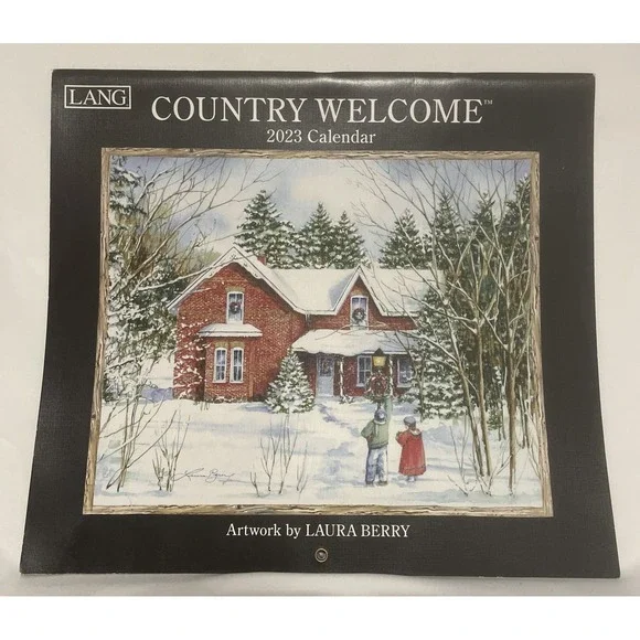 Lang 2023 Country Welcome Calendar Artwork by Laura Berry Excellent Condition