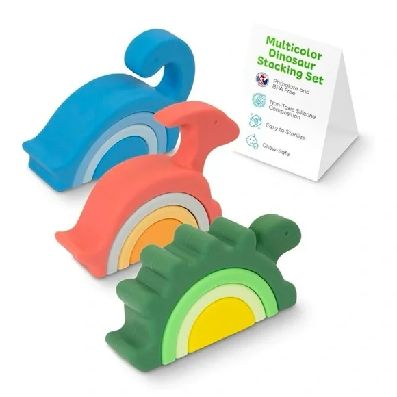 Dinosaur Stacking Toy Set - Multicolor