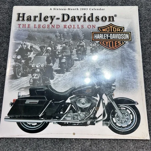 RARE FACTORY SEALED 2003 Harley Davidson Calendar Collectible
