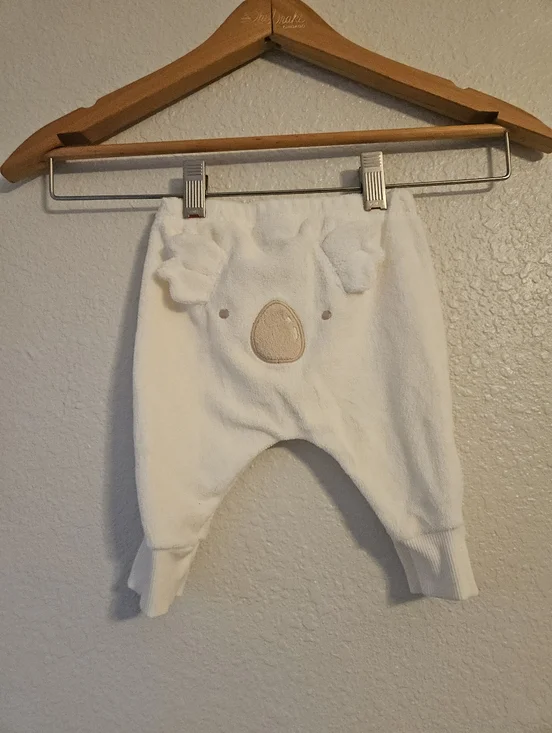 carters white bear pants, 0 - 3 months