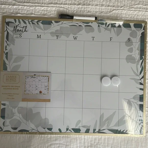 James Burke Collection Magnetic Dry Erase Calendar Board