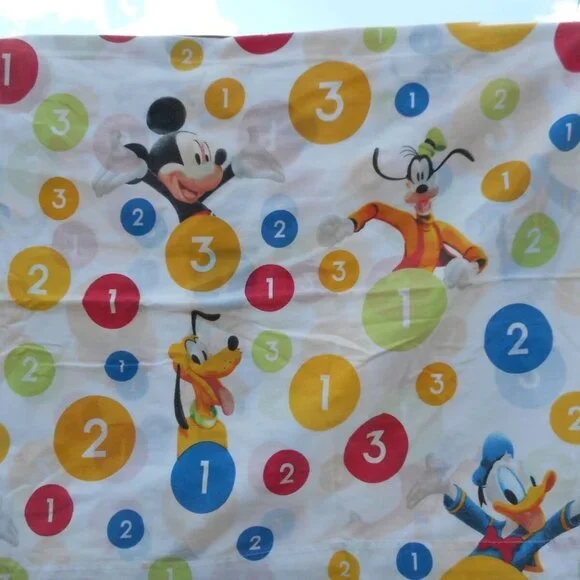 Disney Mickey Mouse Donald Duck Flat twin Sheet