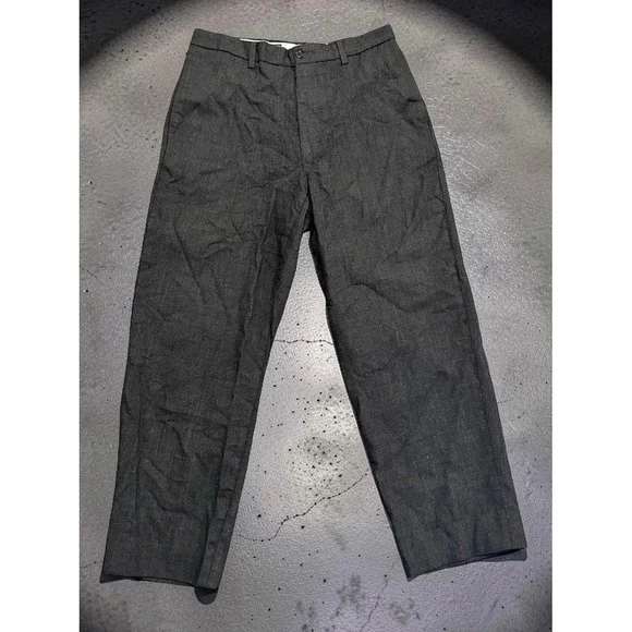 VTG Gap Mens Relaxed Fit 100% Wool Trousers Charcoal Gray Straight Leg 33x28
