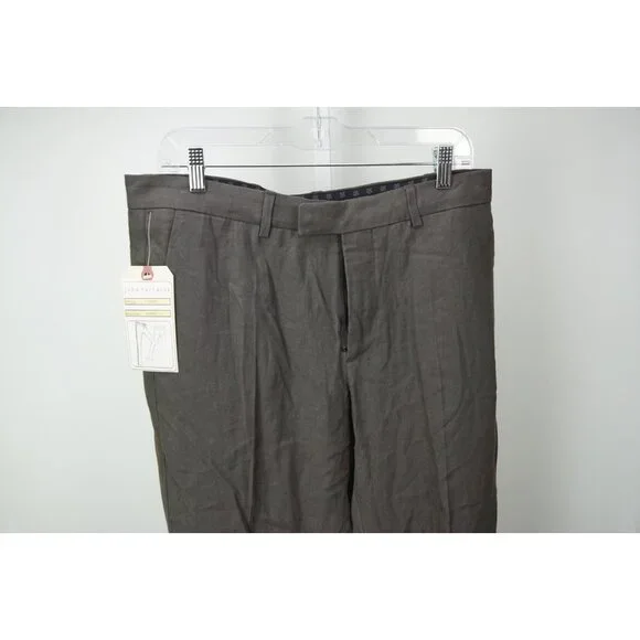 John Varvatos Gray Twill Mens Cotton Sport Pants Sz 48 Brand New
