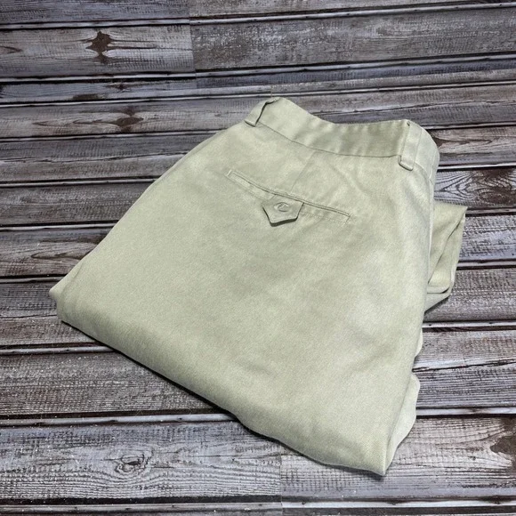 Callaway Golf Apparel Men's Pleated Pants 36W x 34L Beige Pro‎ Spin Cotton