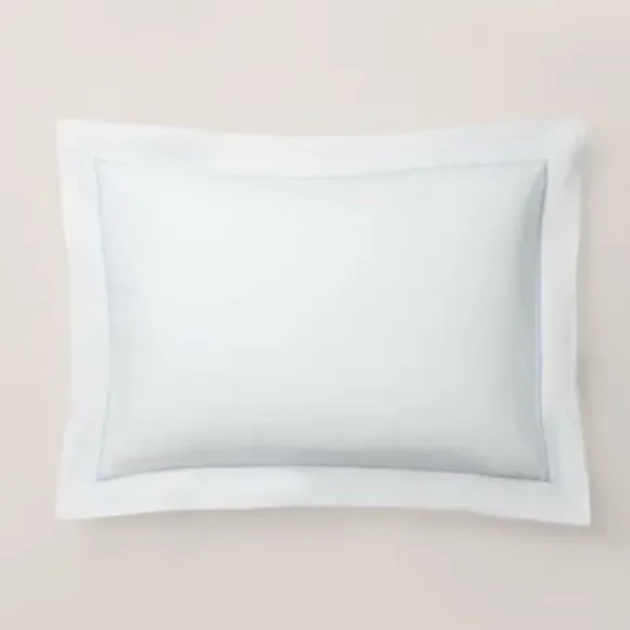 Ralph Lauren Organic Cotton Percale Palmer Standard Sham in Pale Sky Blue