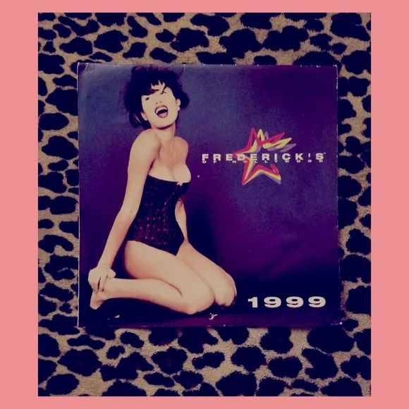 Vintage 1999 Frederick's of Hollywood Lingerie Sexy Pinups Wall Calendar