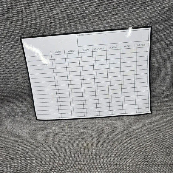 Magnetic Weekly Calendar Dry Erase Fridge Planner 17x12 White Good
